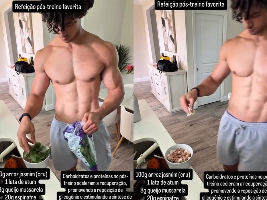 腹筋 Filho de Xanddy e Carla Perez posa sem camisa e exibe músculos