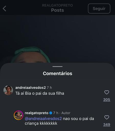 Gato Preto nega ser pai da filha de Bia Miranda Gato Preto nega ser pai da filha de Bia Miranda