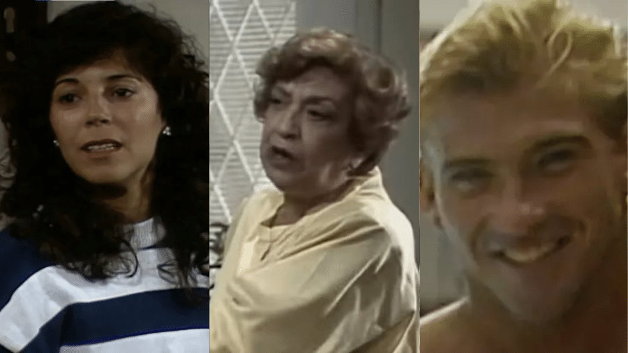 Íris (Cristina Galvão), Dona Pequenina (Lourdes Mayer) e Giovanni (Marcos Manzano) são personagens da 1ª versão de "Vale Tudo" - Reprodução