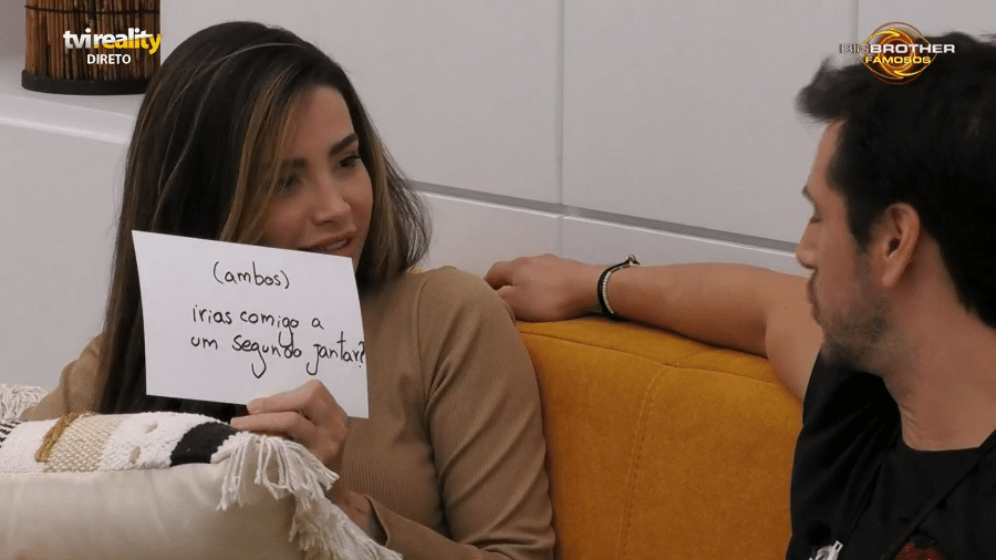 Bruna Gomes e Bernardo Sousa no "Big Brother Famosos" de Portugal - Reprodução/TVI