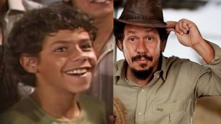 Guga Coelho em 'Tieta' e em foto de divulgação do filme 'Chico Bento e a Goiabeira Maraviósa' (2025) Guga Coelho em 'Tieta' e em foto de divulgação do filme 'Chico Bento e a Goiabeira Maraviósa' (2025)