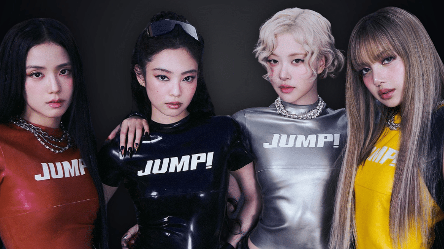 BLACKPINK em foto promocional do novo single 'JUMP' BLACKPINK em foto promocional do novo single 'JUMP'