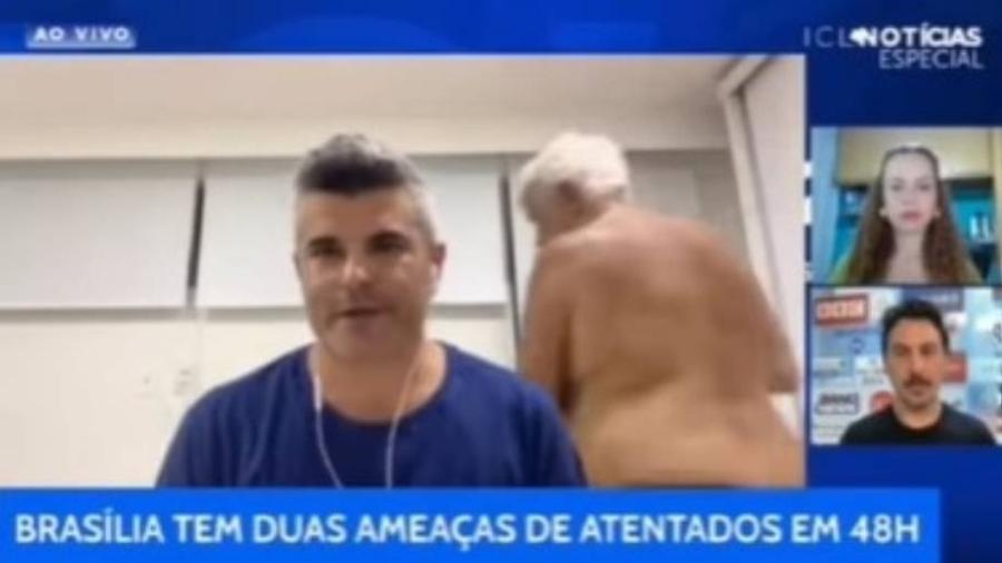 Pai de Guga Noblat, Ricardo Noblat não reparou que o filho estava no meio de um programa ao vivo