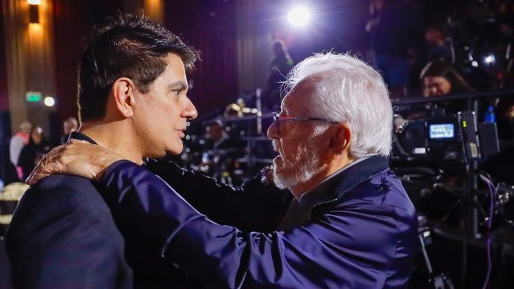 Carlos Alberto e César Filho durante lançamento da plataforma +SBT 