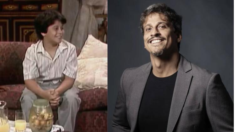 Jonathan Nogueira como Edmundo em 'Tieta' e em foto atual Jonathan Nogueira como Edmundo em 'Tieta' e em foto atual