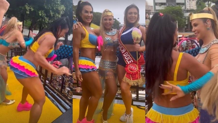 Carla Perez, Sheila Mello e Sheila Carvalho se reencontram em bloco na BA  - Reprodução/Instagram 