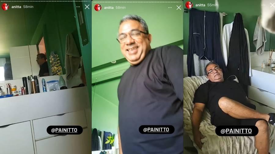 Pai de Anitta conversa com a filha enquanto ela usa o banheiro - Reprodução/Instagram