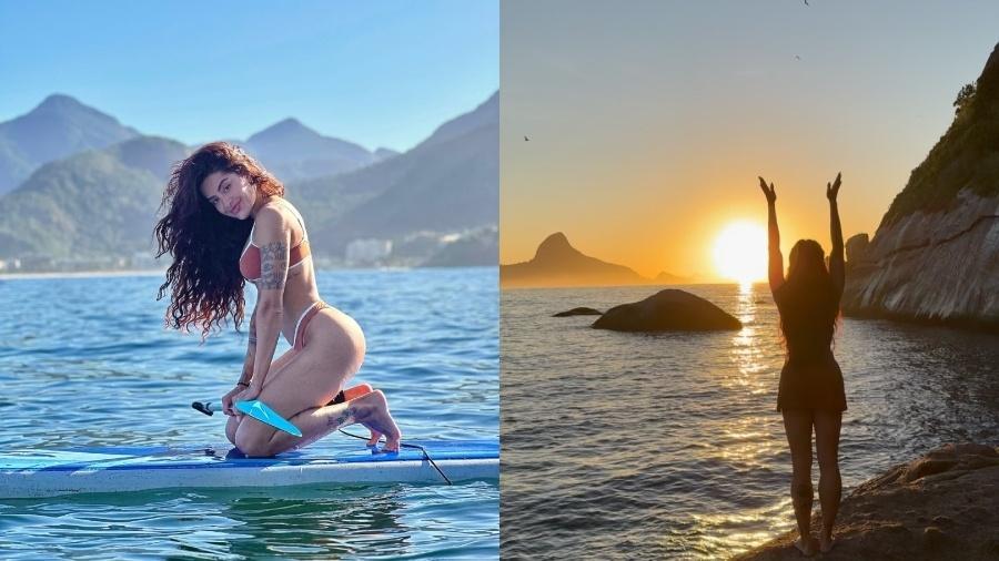 Aline Campos faz stand-up paddle e compartilha registros - Reprodução/Instagram