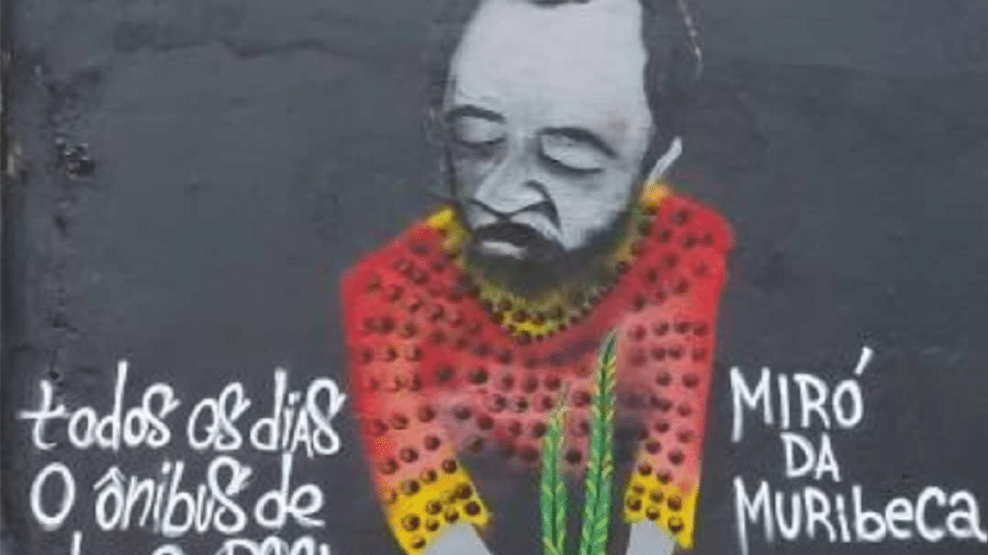 Grafite de Francisco Boony em homenagem a Miró da Muribeca - Instagram @mirodamuribeca