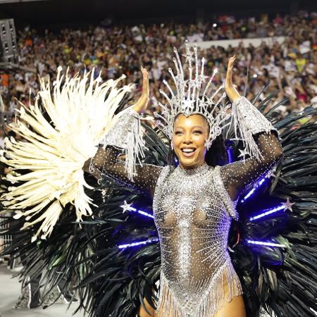 11.fev.2024 - Desfile da Vai Vai na primeira noite de carnaval no sambódromo do Anhembi
