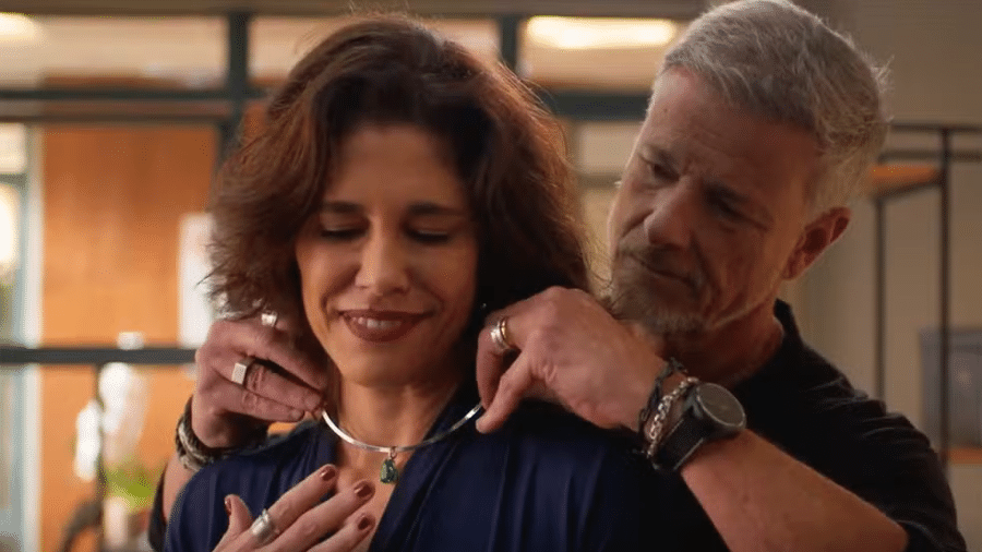 Patrícia (Juliana Martins) e Jaques (Marcello Novaes) em "Dona de Mim" - Divulgação/Globo