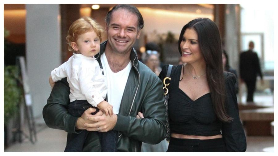 Thor Batista ao lado da esposa, Lunara Campos, e do filho Thor II - Edson Douglas/Agnews
