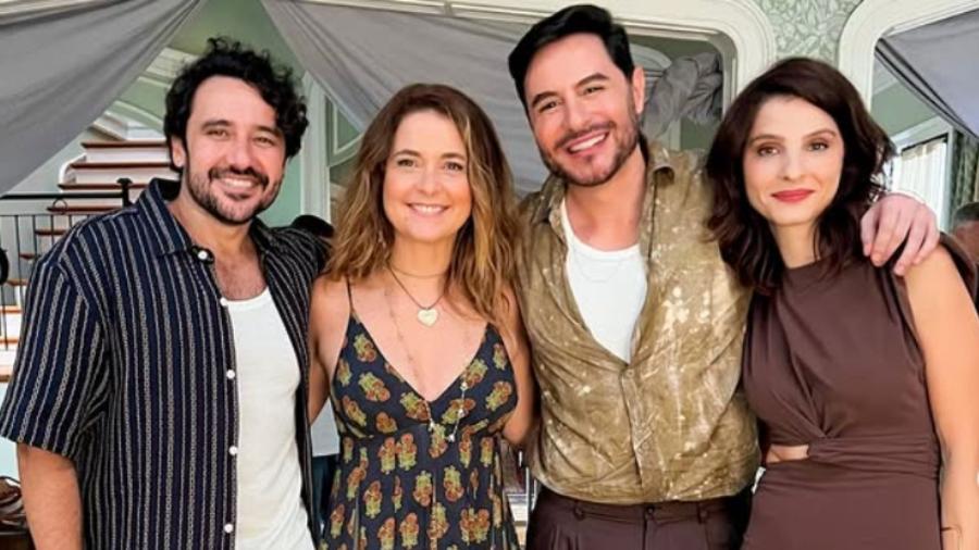 Thardelly Lima, Claudia Abreu, Ricardo Tozzi e Giselle Batista nos bastidores de "Dona de Mim" - Reprodução/Instagram
