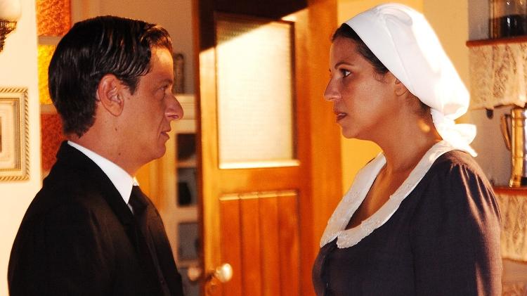 Eurico (Ernesto Piccolo) e Zulmira (Carla Daniel) em 'Alma Gêmea'