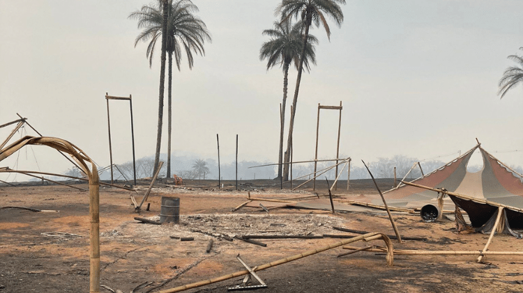 Tendas e estruturas da rave Anacã foram destruídas