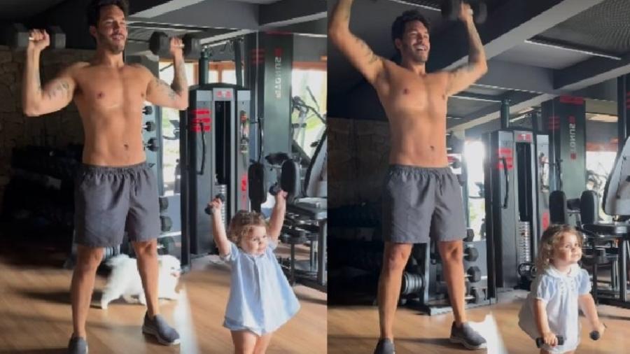 Eliezer malhou ao lado da filha, Lua - Reprodução/Instagram