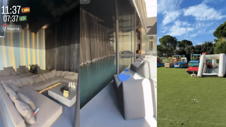 Virginha dá detalhes de mansão onde família está hospedada