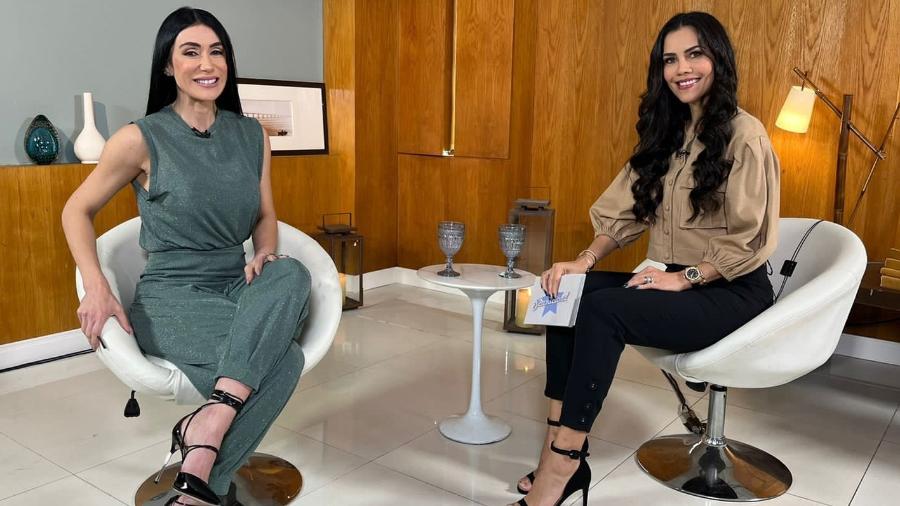 Michelle Barros e Daniela Albuquerque no programa "Sensacional" - Divulgação / RedeTV!