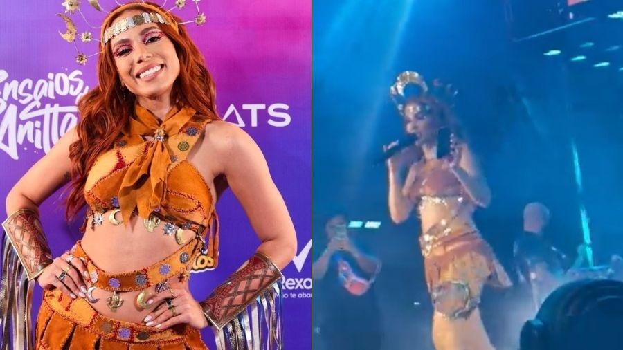 Fã joga celular em Anitta durante show e cantora o deixa de castigo - Manuela Scarpa/Brazil News e Reprodução/Twitter