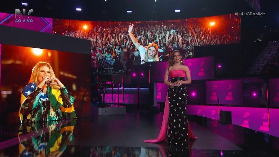 Anitta homenageou Marília Mendonça no Grammy Latino - Reprodução/Canal BIS