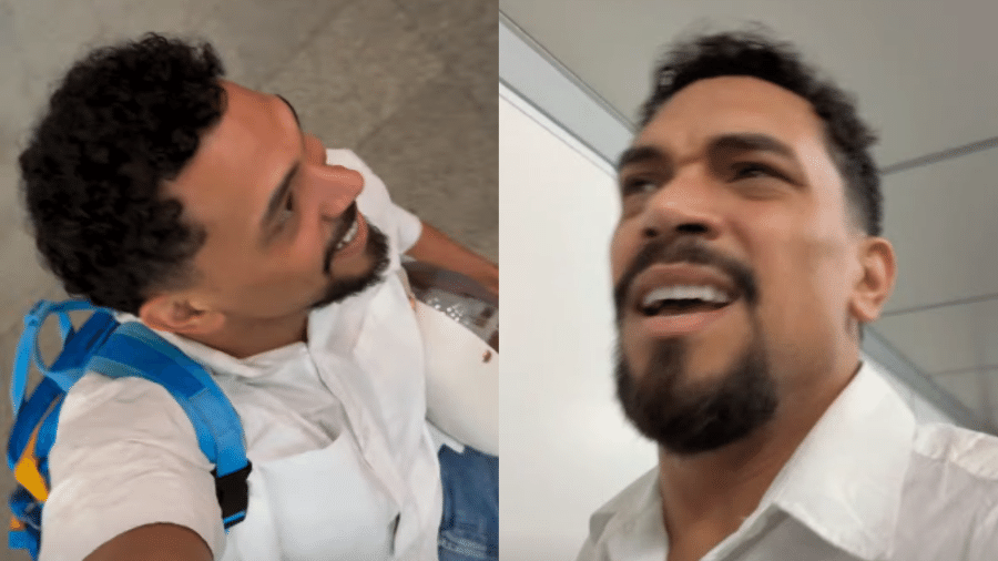 Vinicius, do BBB 25, corre para não perder voo Vinicius, do BBB 25, corre para não perder voo