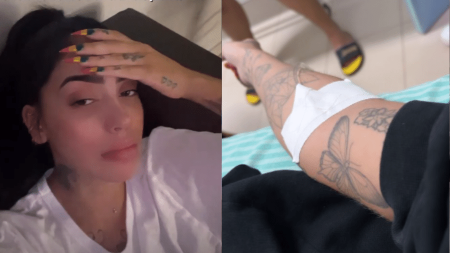 Mc Mirella lamentou a situação e mostrou ida ao hospital após passar mal horas antes de show  - Reprodução/Instagram