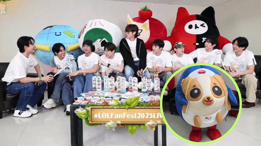 Atores da GMMTV em entrevista junto com seus mascotes Atores da GMMTV em entrevista junto com seus mascotes