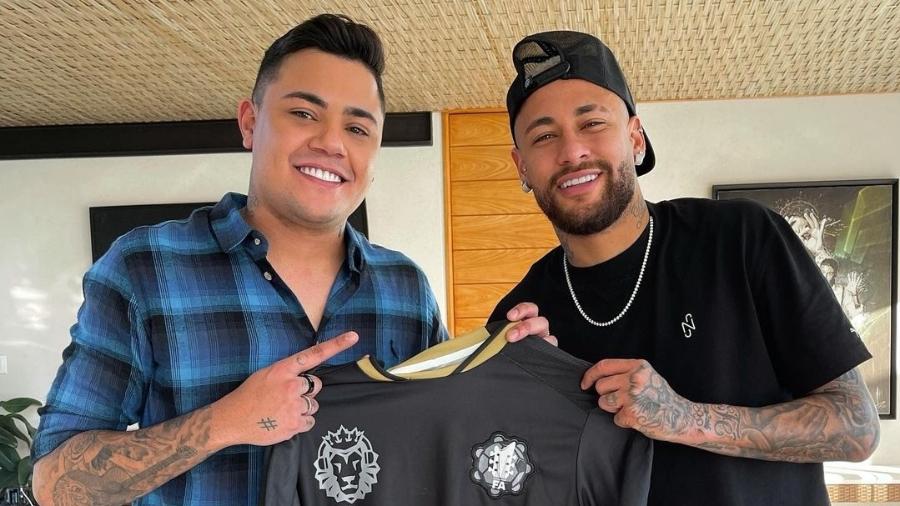 Felipe Araújo e Neymar Jr. se conheceram em 2013 durante um jogo do Brasil em Goiânia - Reprodução/Instagram