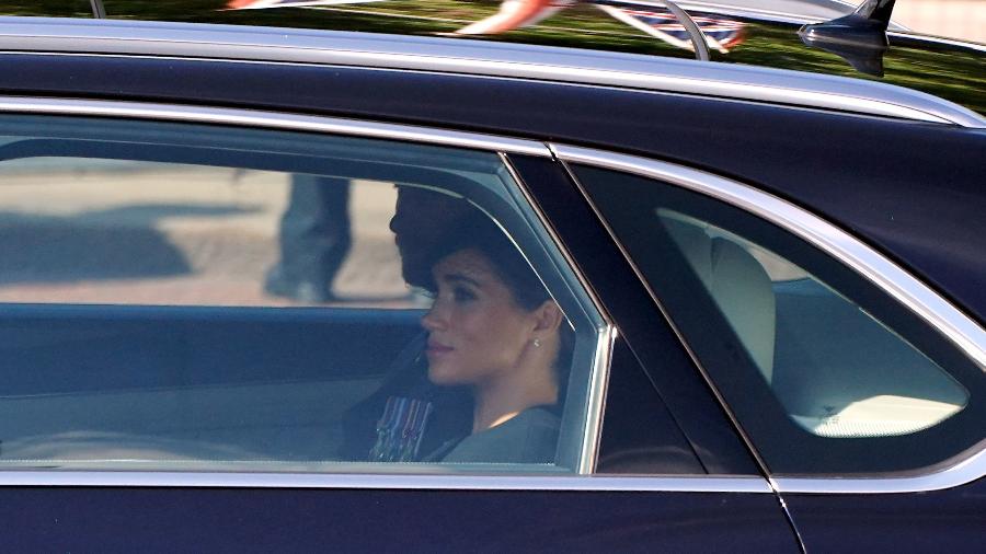 Meghan Markle durante o cortejo fúnebre da rainha Elizabeth 2ª em Londres - Ian West - WPA Pool/Getty Images