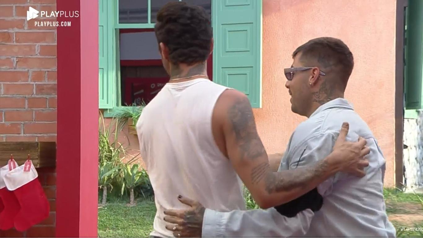 A Fazenda 2021: Gui Araujo e Rico em atividade - Reprodução/Playplus