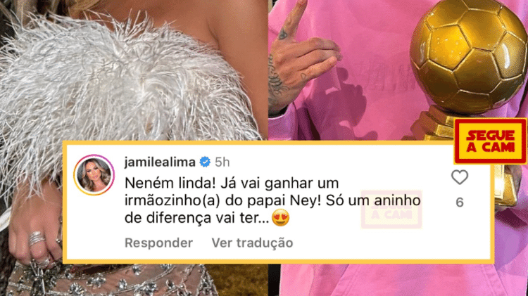 Comentário de Jamile Lima sobre um terceiro filho de Neymar