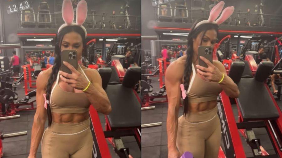 Gracyanne Barbosa treina de coelhinha da Páscoa Gracyanne Barbosa treina de coelhinha da Páscoa