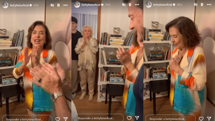 Betty Faria celebra aniversário de 84 anos em casa Betty Faria celebra aniversário de 84 anos em casa