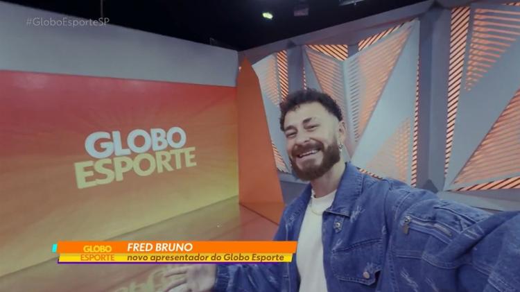 Anúncio de Fred como novo apresentador do Globo Esporte SP na edição desta sexta-feira (6)