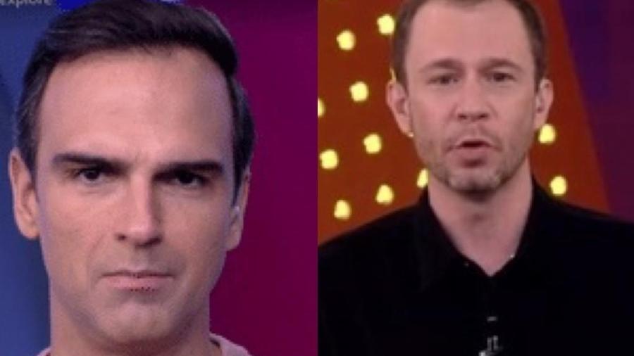 Tadeu Schmidt e Tiago Leifert têm semelhanças e diferenças na apresentação do "Big Brother Brasil" - Reprodução / TV Globo