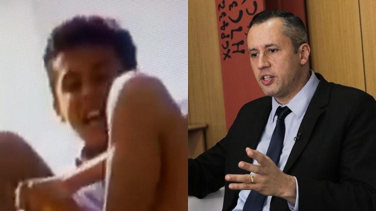 Roberto Alvim em 'Tieta', na qual foi creditado Roberto Rêgo Pinheiro; ao lado, em foto mais recente Roberto Alvim em 'Tieta', na qual foi creditado Roberto Rêgo Pinheiro; ao lado, em foto mais recente
