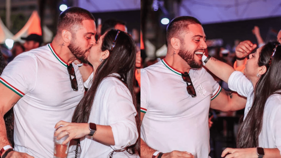 Rodrigo Godoy é criticado ao postar foto beijando namorada
