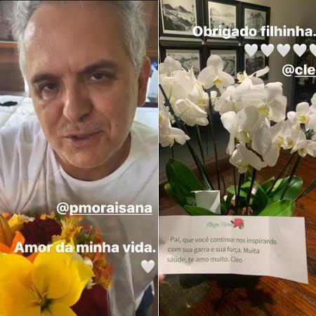 Orlando Morais mostra presentes que recebeu de Ana e Cleo depois de receber alta - Reprodução/Instagram