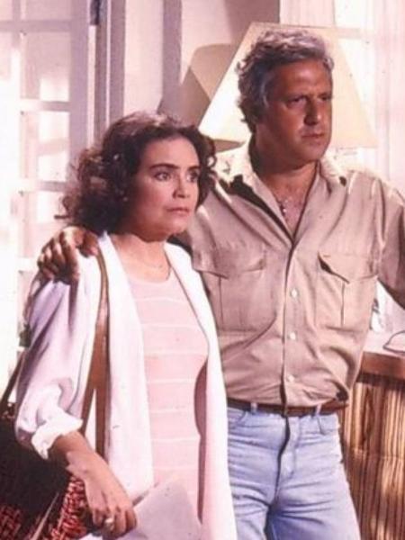 Raquel (Regina Duarte) e Ivan (Antonio Fagundes) em Vale Tudo de 1988