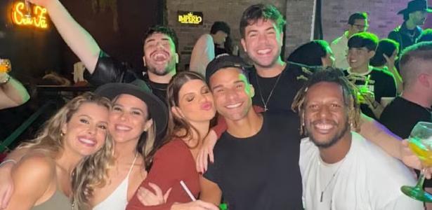 Participantes da Dança dos Famosos curtem noitada juntos no Rio de Janeiro