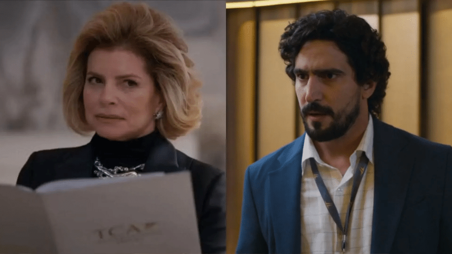 Odete Roitman (Débora Bloch) e Ivan (Renato Góes) em "Vale Tudo" - Reprodução/Globo