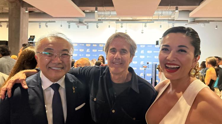 Nelson Sato, Walter Salles e Jacqueline Sato