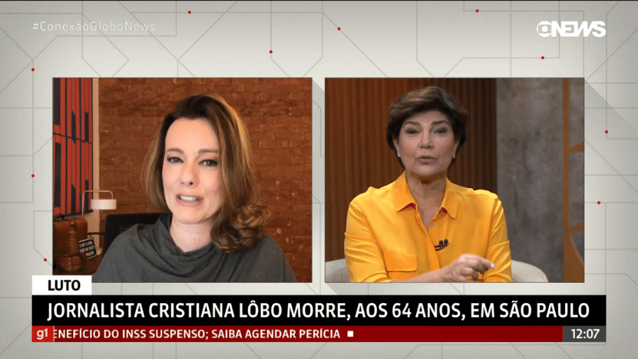 Natuza Nery chorou ao comentar a morte da jornalista Cristiana Lôbo - Reprodução/GloboNews