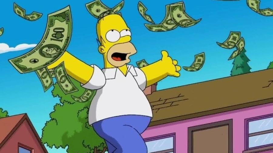 Episódio que mostra Homer ficando milionário após bilhete