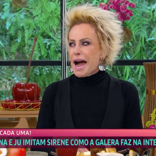 Ana Maria Braga faz o meme da sirene e cai na risada ao vivo no