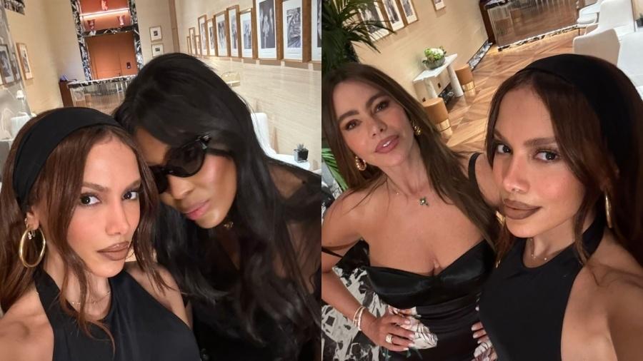 Anitta posa com Naomi Campbell e Sofía Vergara