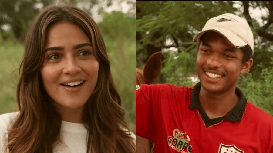 Sandra (Giullia Buscacio) e João Pedro (Juan Paiva) em 'Renascer'