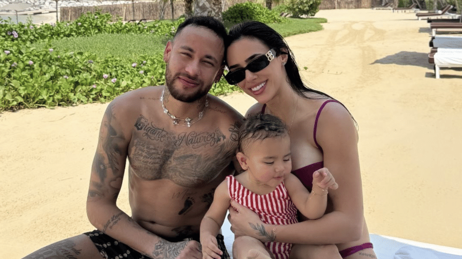 Neymar, Bruna Biancardi e filha Mavie na Arábia Saudita