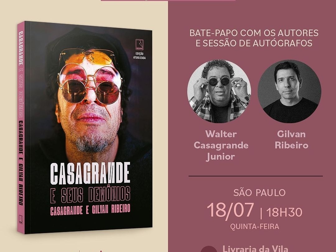 Livro de Casagrande será lançado em São Paulo