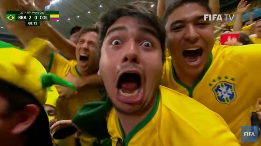 Fernan Martins gerou meme ao comemorar gol do Brasil na Copa do Mundo de 2014 - Reprodução/